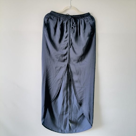 Silence + Noise Womens Navy Blue Straight & Pencil Skirt Drawstring Size M - Picture 1 of 7